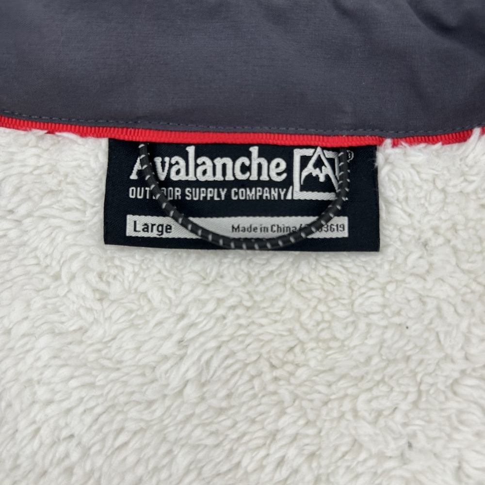 Avalanche Shacket Mens L Gray Sherpa Lined Shirt Jacket Button Up - Picture 4 of 11